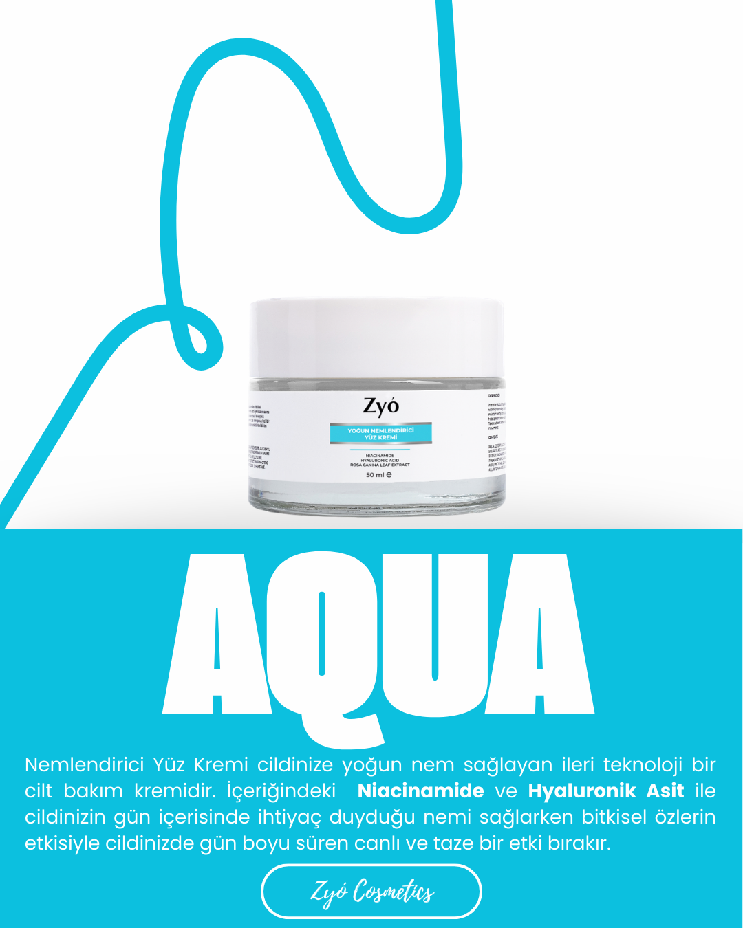 Hyalüronik Asit Yoğun Nemlendirici ve Leke Karşıtı Yüz Kremi 50 ml (Niacinamide + Hyaluronic Acid) görsel 4